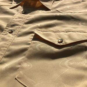 Wrangler Western Pattern Imprint Snap Button Shirt